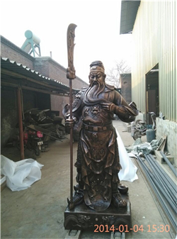 鑄銅武財(cái)神雕塑